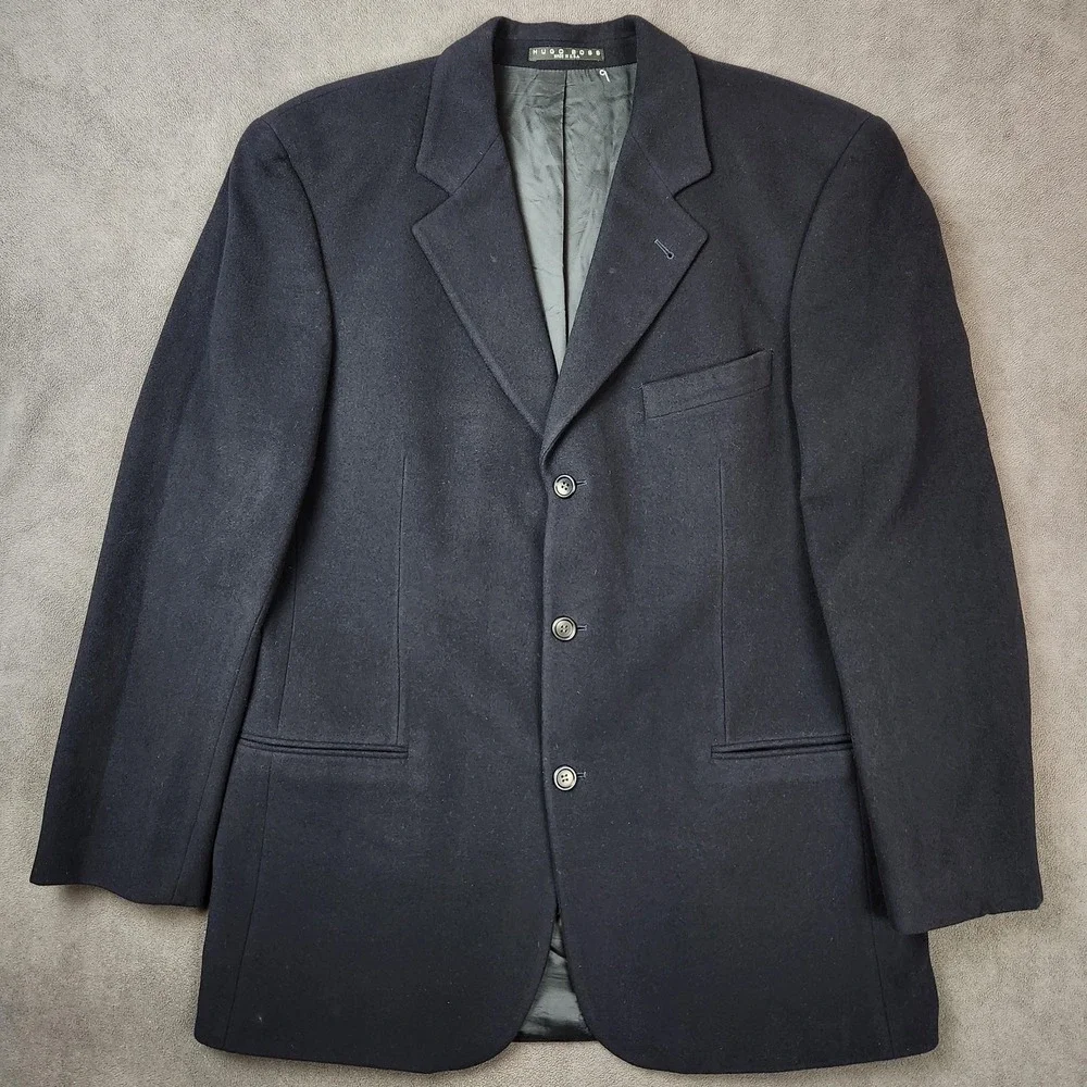Hugo Boss Blazer Mens 42L Cashmere Wool Sport Coat Made in USA Einstein 3 Button